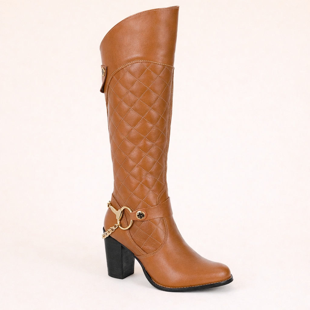 Bota Cano Longo Couro La Madri